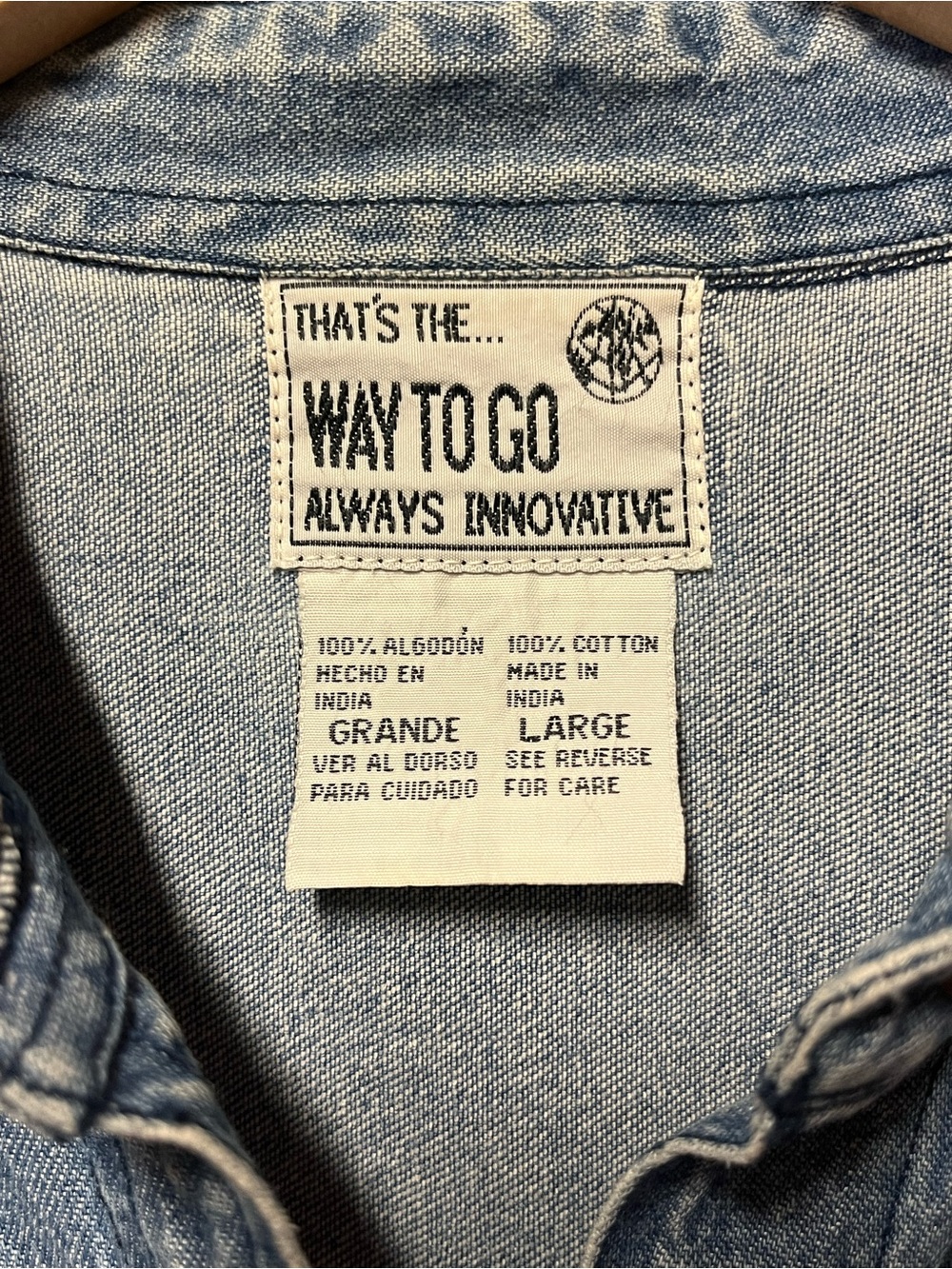 Vintage Birdhouse Embroidered Denim Shirt Large Cottagecore Prairie Garden Art - Picture 5 of 11
